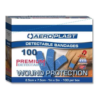 Aeroplast detectable extra wide strip dressings