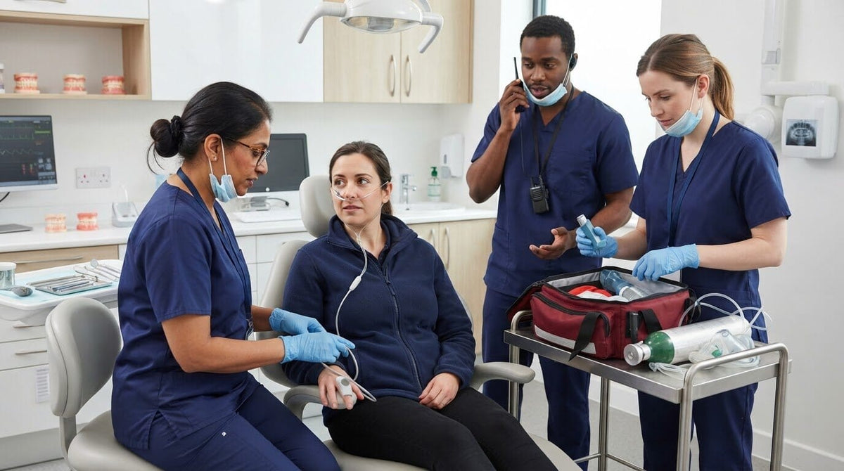 Clinical asthma attack management for dental teams