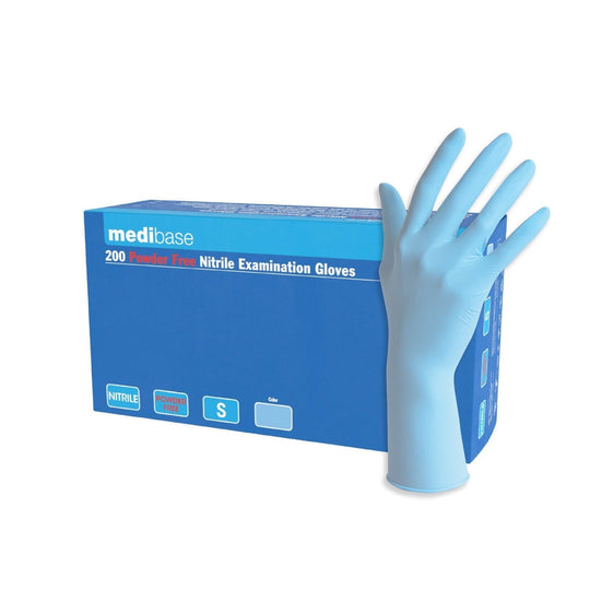 Medibase Powder Free Blue Nitrile Gloves - Medium