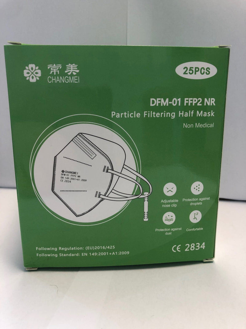FFP2 Folded NR Disposable Face Masks - 25 units