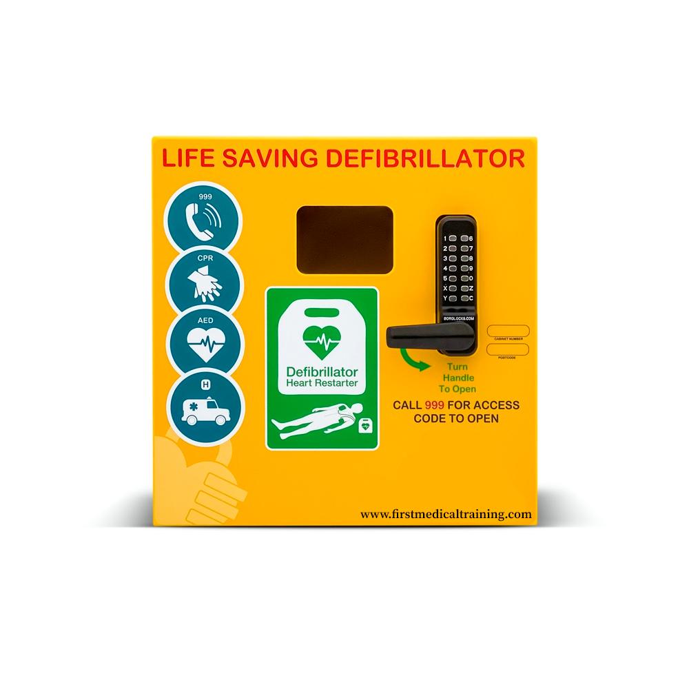 HeartSine Outdoor Digital Heated Defibrillator Cabinet with Keypad Lock | First Medical Training